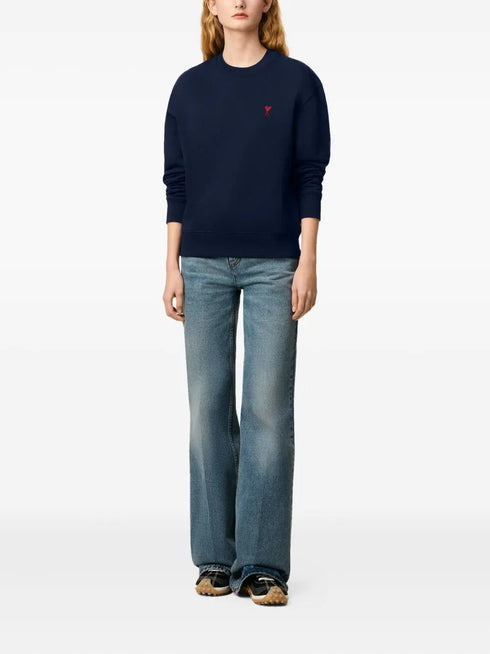 AMI PARIS RED ADC SWEAT