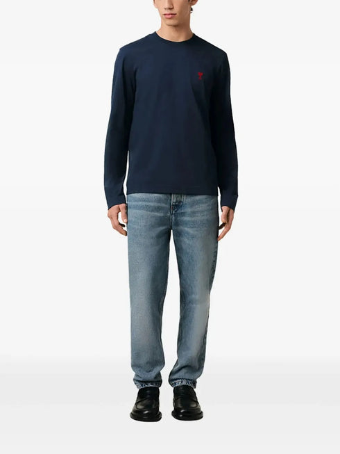 AMI PARIS RED ADC L/S T-SHIRT