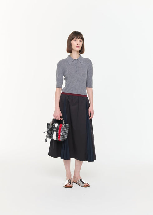 PLAN C PLEATED SKIRT