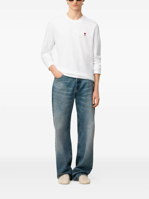 AMI PARIS RED ADC L/S T-SHIRT