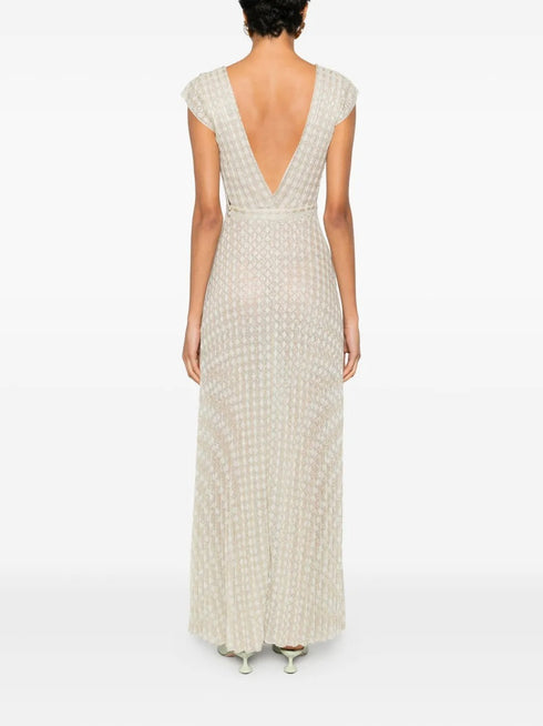 FORTE FORTE DIAMOND JERSEY PLISSE' DRESS