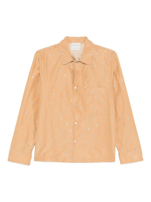 FORTE FORTE GLITTER TAFFETAS PAJAMA SHIRT