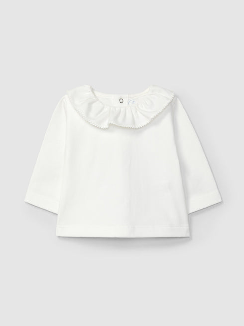 LARANJINHA RUFFLED COLLAR SHIRT