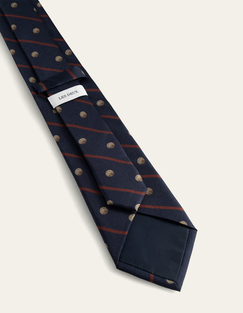 LES DEUX STRIPED BASKEBALL TIE
