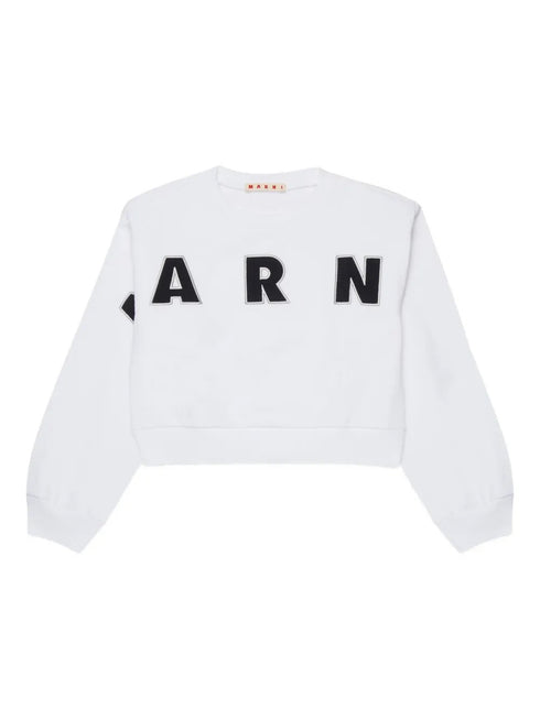 MARNI LOGO CROPPED SWEAT