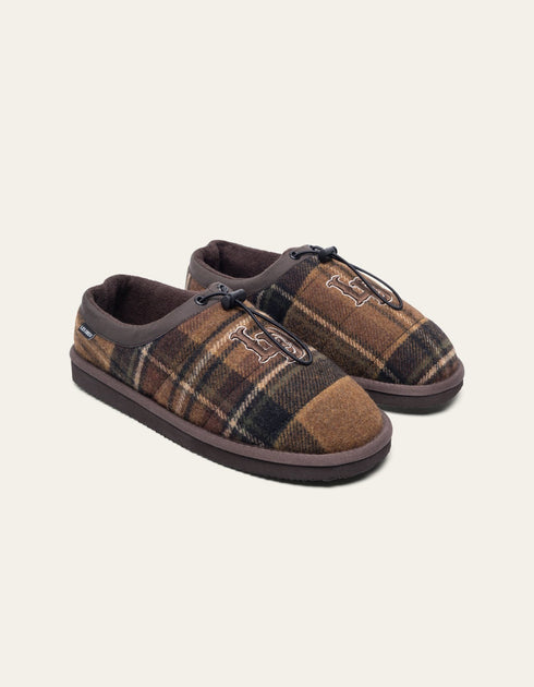 LES DEUX TREY MONOGRAM CHECK SLIPPER
