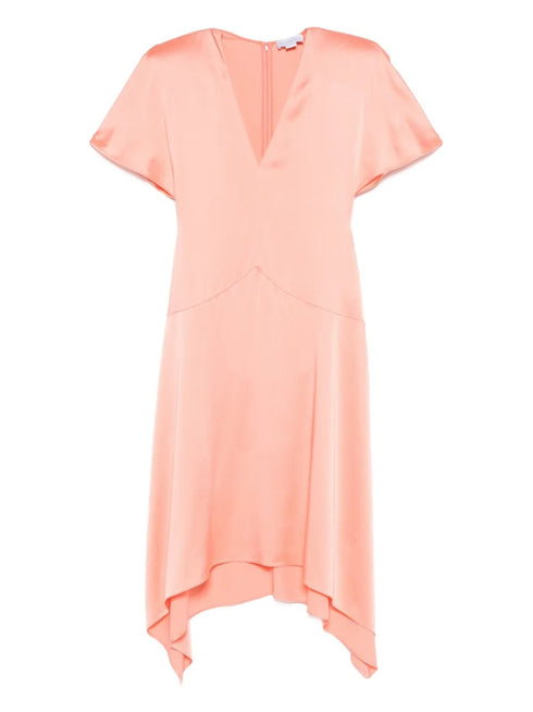STELLA MC CARTNEY SATIN V NECK DRESS