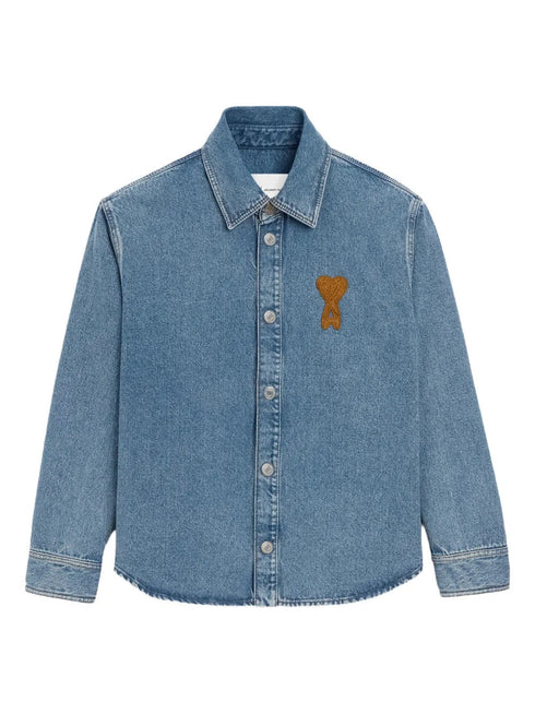 AMI PARIS CROCHET ADC DENIM SHIRT