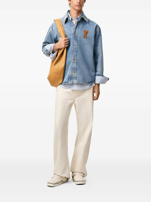 AMI PARIS CROCHET ADC DENIM SHIRT