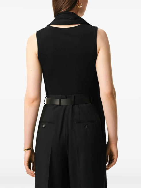 AMI PARIS SLEEVELESS LAVALLIERE TOP