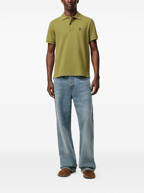 AMI PARIS CONTRAST ADC POLO