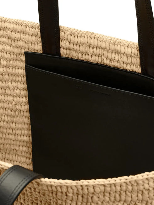 AMI PARIS ADC RAFFIA TOTE