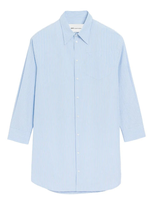 AMI PARIS STRIPED SHIRT DRESS