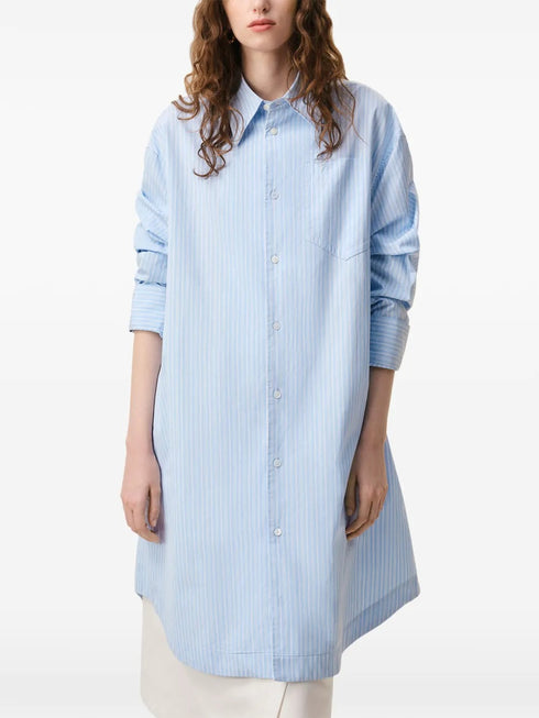 AMI PARIS STRIPED SHIRT DRESS