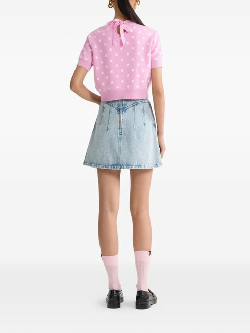 PATOU POLKA DOT CROPPED KNITTED