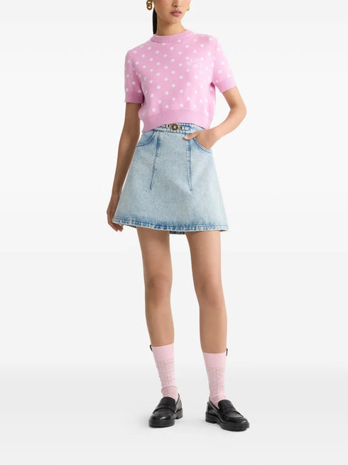 PATOU POLKA DOT CROPPED KNITTED
