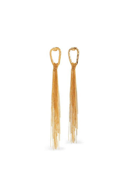 FORTE FORTE SCULPTURE FRINGED EARRINGS