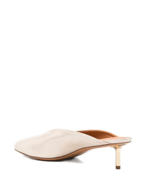 FORTE FORTE HEEL LAMINATED SANDALS