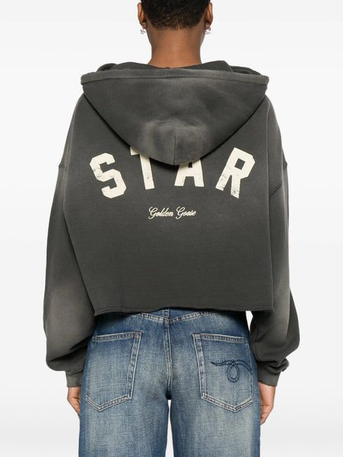 GOLDEN GOOSE STAR CROPPED HOODIE