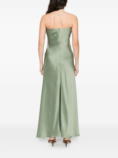 FORTE FORTE SATIN STRAPLESS DRESS