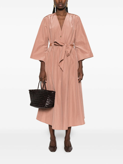 FORTE FORTE TAFFETA BELTED DRESS