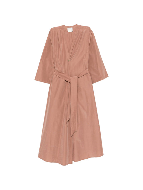 FORTE FORTE TAFFETA BELTED DRESS