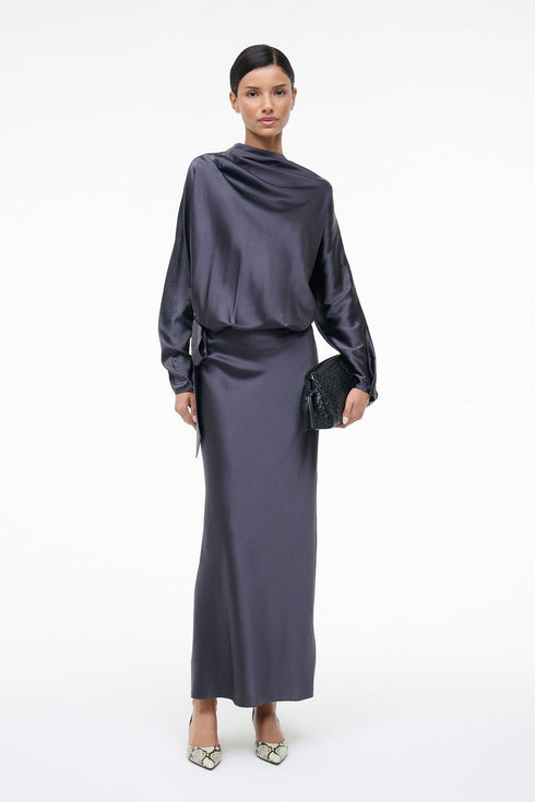 STAUD PHOEBE SILK DRESS