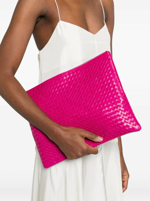 DRAGON DIFFUSION WOVEN CLUTCH BAG