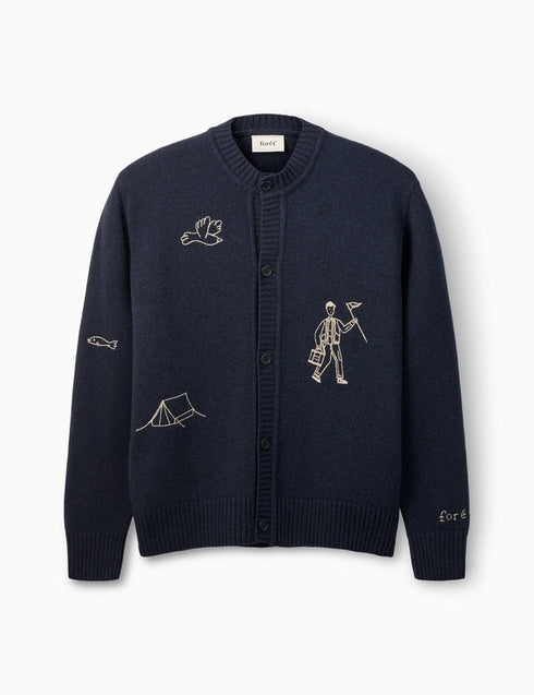 FORET BIRD EMBROIDERY KNIT JACKET