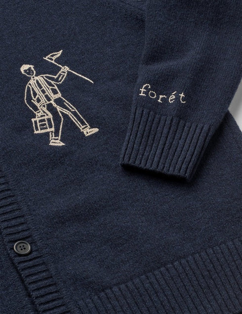 FORET BIRD EMBROIDERY KNIT JACKET