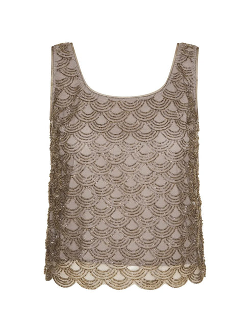 ROTATE SCALLOP SEQUIN TOP