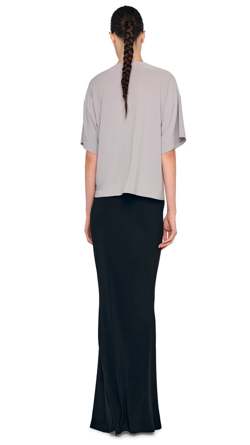 NORMA KAMALI SHORT SLEEVE BOXY TOP