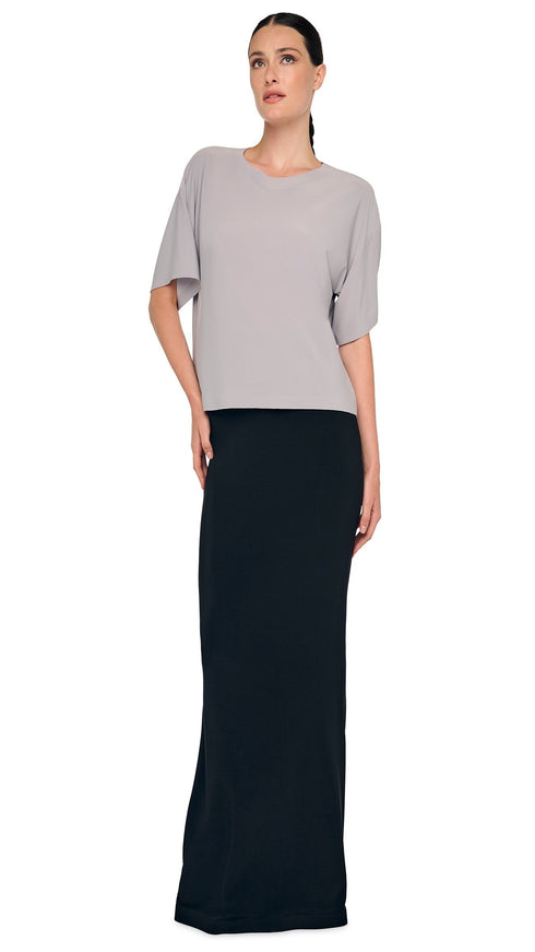 NORMA KAMALI SHORT SLEEVE BOXY TOP