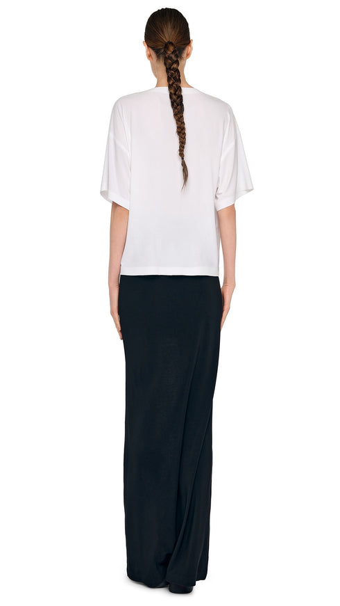 NORMA KAMALI SHORT SLEEVE BOXY TOP