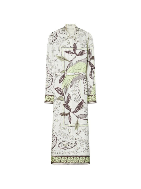 TORY BURCH PRINTED SILK SHIRTDRESS