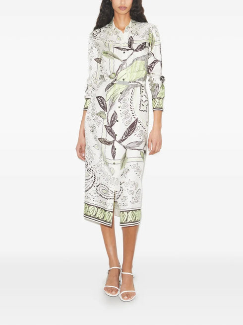 TORY BURCH PRINTED SILK SHIRTDRESS