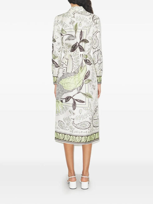 TORY BURCH PRINTED SILK SHIRTDRESS
