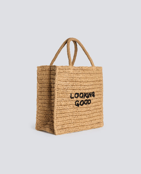 ASPESI RAFFIA TOTE