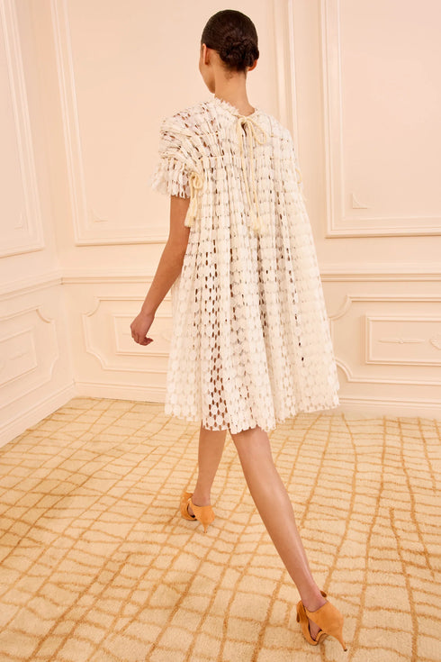 ULLA JOHNSON LAYLA LACE MINI DRESS