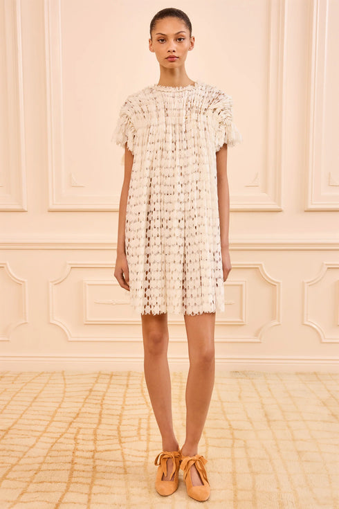 ULLA JOHNSON LAYLA LACE MINI DRESS