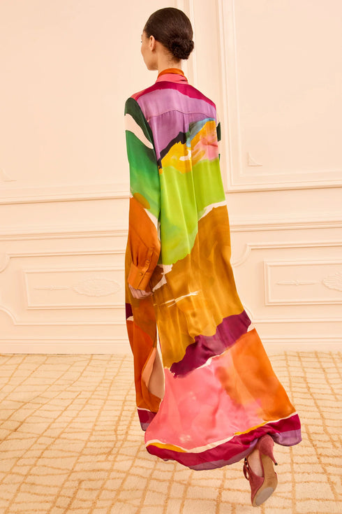 ULLA JOHNSON CRITIQUE LS SILK DRESS