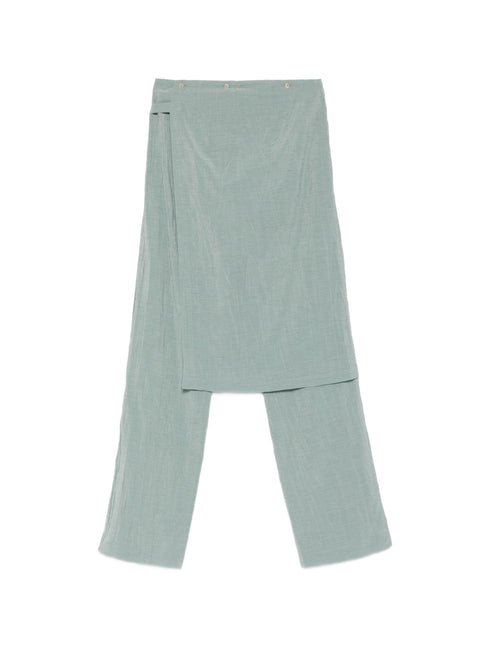 ALYSI LAYERED WRAP TROUSERS