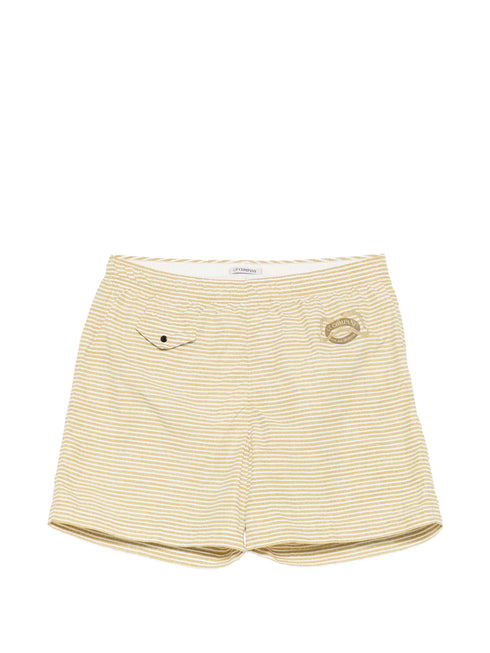 C.P. COMPANY STRIPED SWIM SHORTS