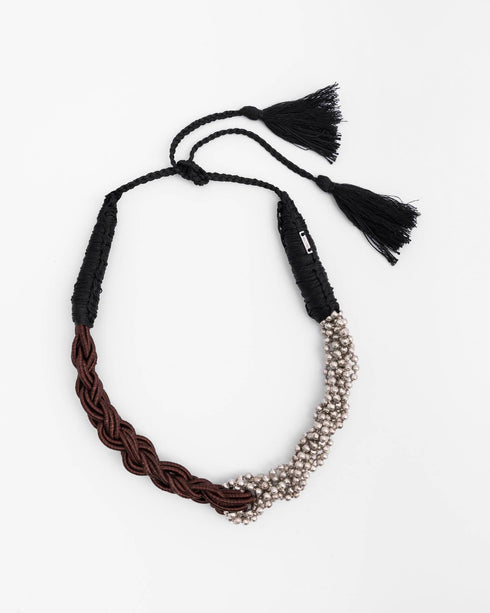 ALYSI BRAIDED BEAD NECKLACE