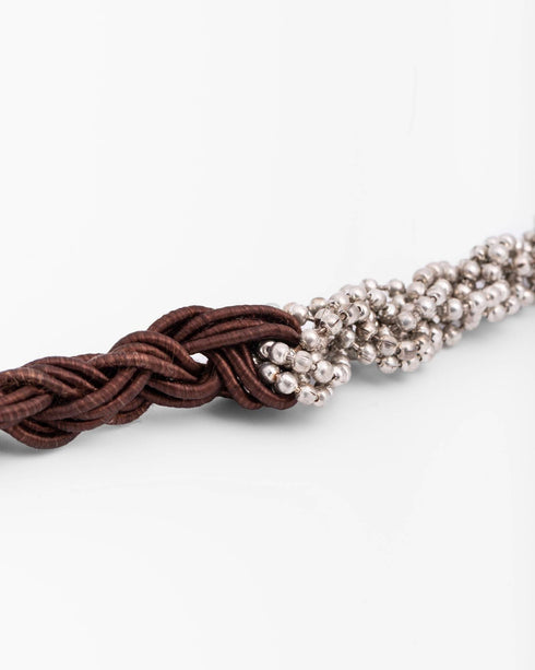 ALYSI BRAIDED BEAD NECKLACE