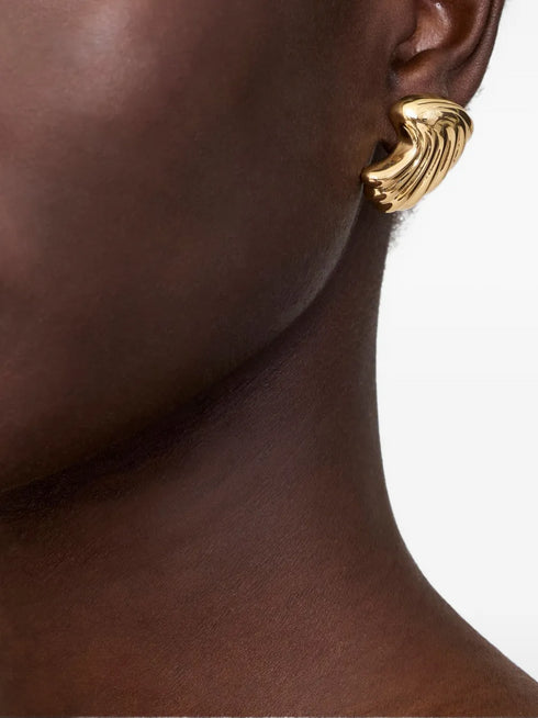 ANINE BING CURVED SHELL EARRINGS