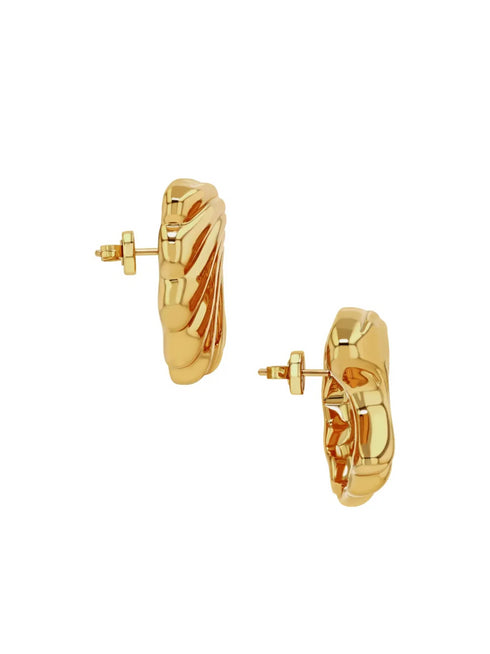 ANINE BING CURVED SHELL EARRINGS