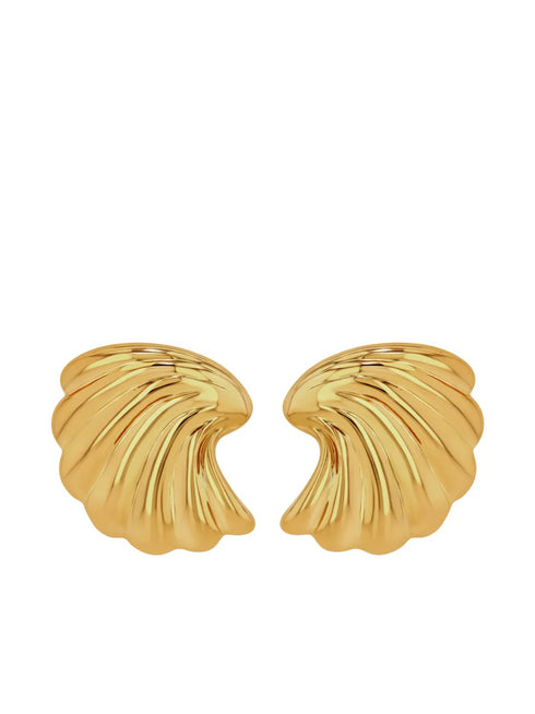 ANINE BING CURVED SHELL EARRINGS