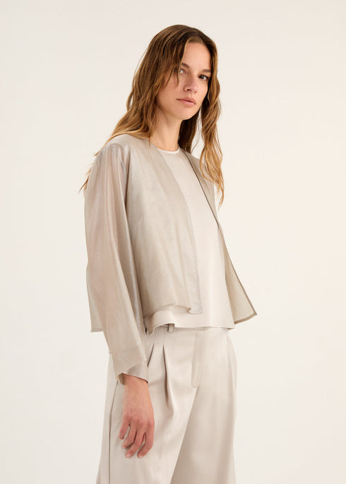 ROSSO 35 LAMINATED SHRUG