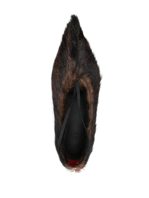 PLAN C FUR BALLET FLATS
